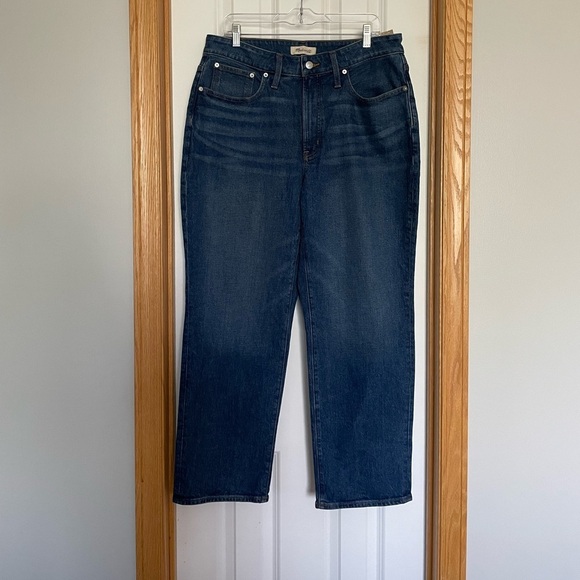 Madewell Curvy Perfect Vintage Straight Jean in Mayfield Wash Size 14W - Picture 2 of 13
